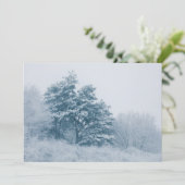 Schneebedeckte Tree Winter Nature Foto Card (Stehend Vorderseite)