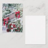 Schneebedeckte Treppen Budget Mini Weihnachten Mitteilungskarte (Vorne/Hinten)