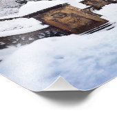 Schneebedeckte Treppen im Zentralpark Fotodruck (Ecke)