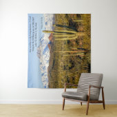 Schneebedeckte vier Gipfel Berg Saguaro Kaktus Wandteppich (Beispiel)