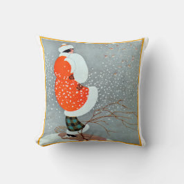 Schneebedeckte Vintage 1920er Kissen