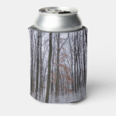 Schneebedeckte Wälder Winterlandschaft Fotografie Dosenkühler (Kanne Rückseite)