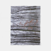 Schneebedeckte Wälder Winterlandschaft Fotografie Fleecedecke (Vorderseite)