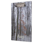 Schneebedeckte Wälder Winterlandschaft Fotografie Klemmbrett (Links)