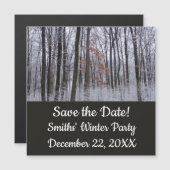 Schneebedeckte Wälder Winterlandschaft Fotografie Magnetkarte (Vorne/Hinten)