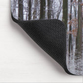 Schneebedeckte Wälder Winterlandschaft Fotografie Mousepad (Ecke)