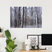 Schneebedeckte Wälder Winterlandschaft Fotografie Poster (Heimbüro)