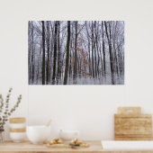 Schneebedeckte Wälder Winterlandschaft Fotografie Poster (Küche)