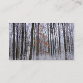 Schneebedeckte Wälder Winterlandschaft Fotografie Visitenkarte (Rückseite)