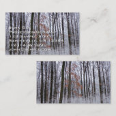 Schneebedeckte Wälder Winterlandschaft Fotografie Visitenkarte (Vorne/Hinten)