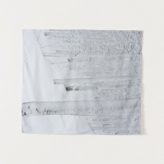 Schneebedeckte Waldwunder Wandteppich (Vorderseite (Horizontal))