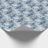 Schneebedeckte Weihnachtsbäume Geschenkpapier (Ecke)