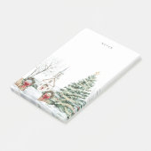 Schneebedeckte Weihnachtskapelle Holiday Landschaf Post-it Klebezettel (angewinkelt)