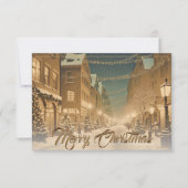 Schneebedeckte Weihnachtsstraßen in der Innenstadt (Vorderseite)