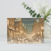 Schneebedeckte Weihnachtsstraßen in der Innenstadt (Stehend Vorderseite)