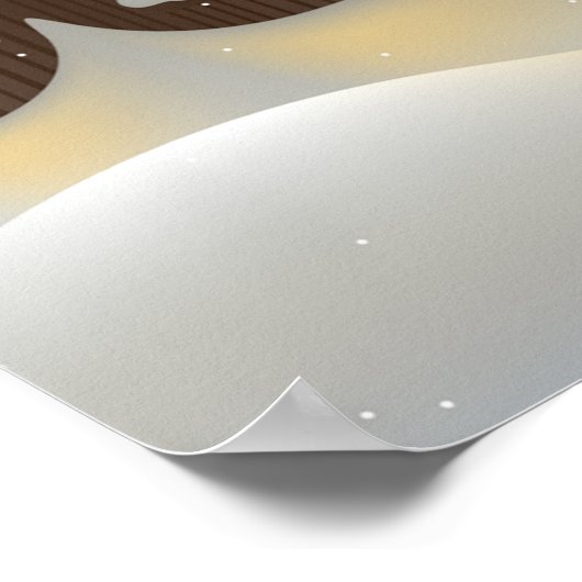 Schneebedeckte Winterkirche Poster (Ecke)