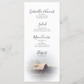 Schneebedeckte Winterlandkarte Menükarte (Vorderseite)