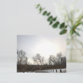 Schneebedeckte Winterlandschaft Postkarte (Stehend Vorderseite)