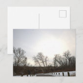 Schneebedeckte Winterlandschaft Postkarte (Vorne/Hinten)