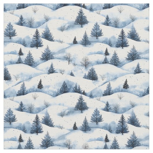Schneebedeckte Winterlandschaft Stoff (Nahaufnahme)
