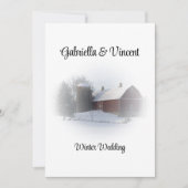 Schneebedeckte Winterlandschaftssonne Einladung (Vorderseite)