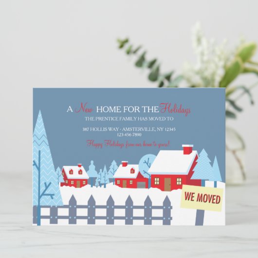 Schneebedeckte Zuhause Ankündigung (Stehend Vorderseite)