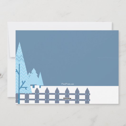 Schneebedeckte Zuhause Ankündigung (Rückseite)