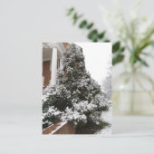 Schneebedeckter Baum Postkarte (Stehend Vorderseite)