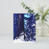 Schneebedeckter Baum Postkarte (Stehend Vorderseite)