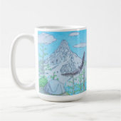 Schneebedeckter Berg & Adler Kaffeetasse (Links)
