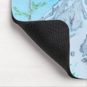 Schneebedeckter Berg & Adler Mousepad (Ecke)