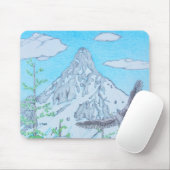 Schneebedeckter Berg & Adler Mousepad (Mit Mouse)
