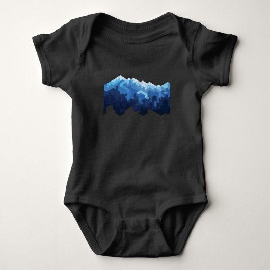 Schneebedeckter Berg Baby Strampler (Vorderseite)