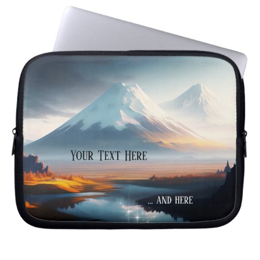 Schneebedeckter Berg Laptop-Sieb Laptopschutzhülle (Vorderseite)