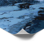 Schneebedeckter Berg Poster (Ecke)