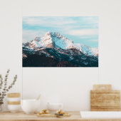 Schneebedeckter Berg Poster (Küche)