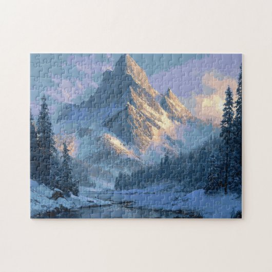 Schneebedeckter Berg Puzzle (Horizontal)
