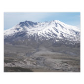 Schneebedeckter Berg St Helens Vulkan Fotodruck (Vorne)