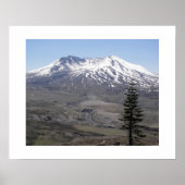 Schneebedeckter Berg St. Helens Vulkan Landschaft Poster (Vorne)