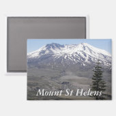 Schneebedeckter Berg St Helens Vulkan Magnet (Vorderseite/Rückseite)