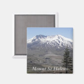 Schneebedeckter Berg St Helens Vulkan Magnet (Vorderseite/Rückseite)
