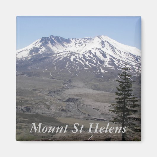 Schneebedeckter Berg St Helens Vulkan Magnet (Vorne)