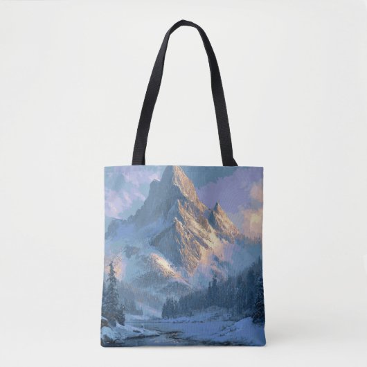 Schneebedeckter Berg Tasche (Vorderseite)