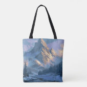 Schneebedeckter Berg Tasche (Rückseite)
