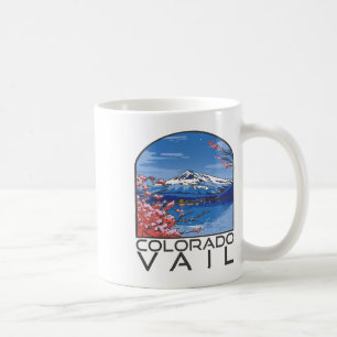 Schneebedeckter Berg Vail Colorado Winterurlaub Sk Kaffeetasse