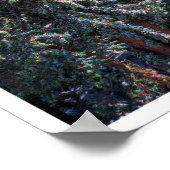 Schneebedeckter Bergwald-Wandkunst Alpine Winterdr Poster (Ecke)