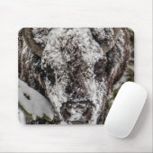 Schneebedeckter Bison Yellowstone Mousepad (Mit Mouse)