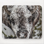 Schneebedeckter Bison Yellowstone Mousepad (Vorne)