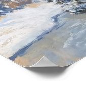 Schneebedeckter Canyon - Pastell-Malstil Poster (Ecke)