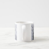 Schneebedeckter Eichenbaum Espressotasse (Rückseite)